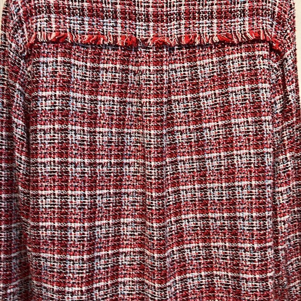 C&A Red Multicoloured Tweed European‎ Jacket Shacket Size EU 36 US M/L - Picture 11 of 16